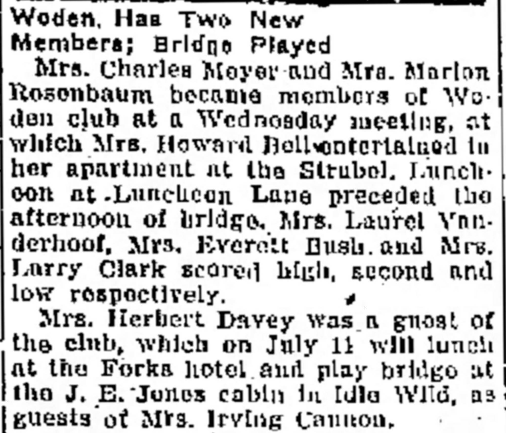 Idlewild Lodge - idlewildlodge.github.io - 1934-06-29 - Greeley Daily Tribune - Woden Club At Jones Cabin