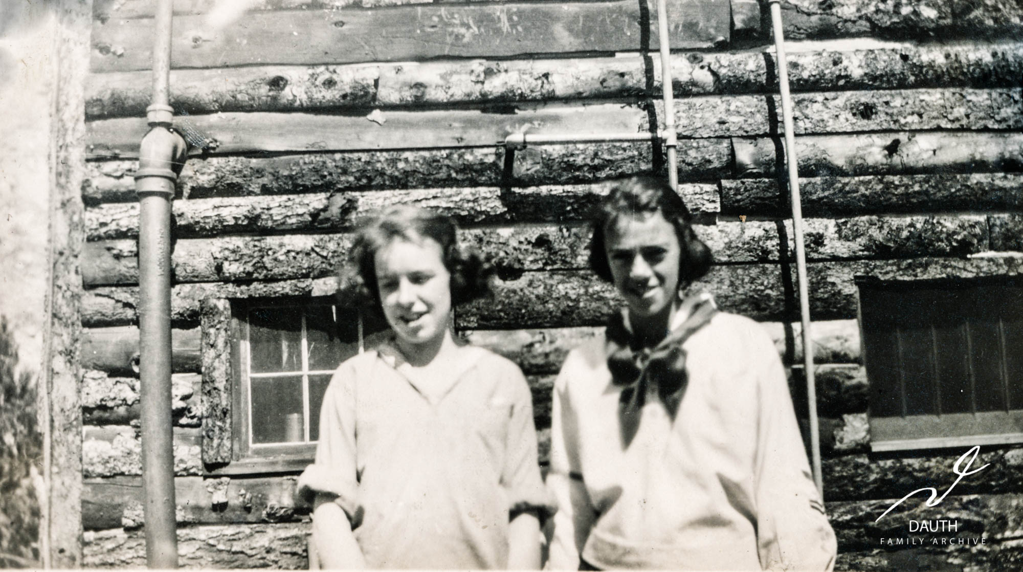 Idlewild Lodge - idlewildlodge.github.io - 1921 - Elizabeth Dauth and Elizabeth Jones at Idlewild Lodge