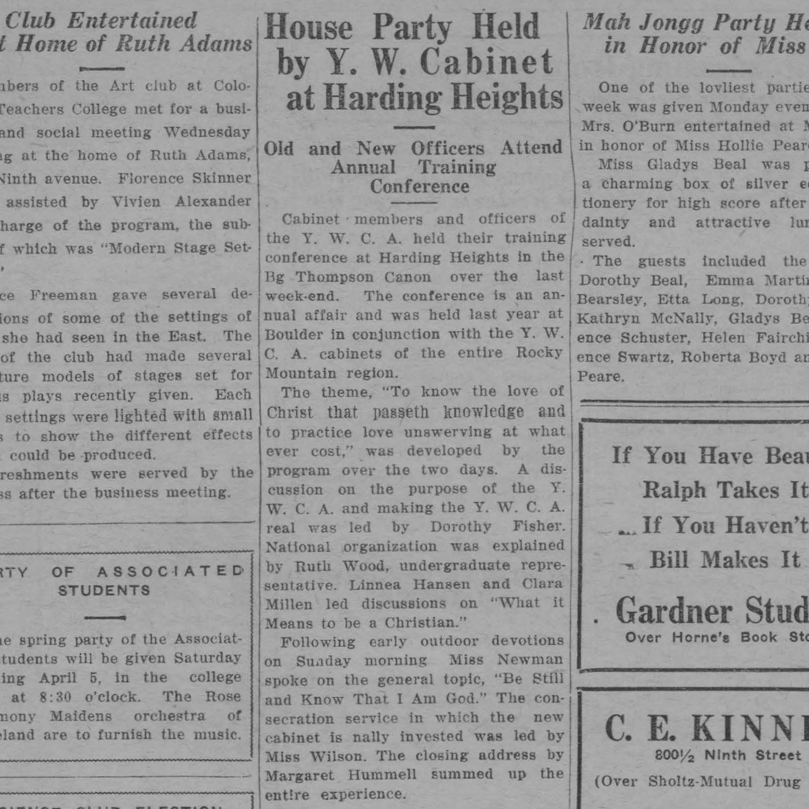 Idlewild Lodge - idlewildlodge.github.io - 1924-04-03 - The Mirror - House Party at Harding Heights