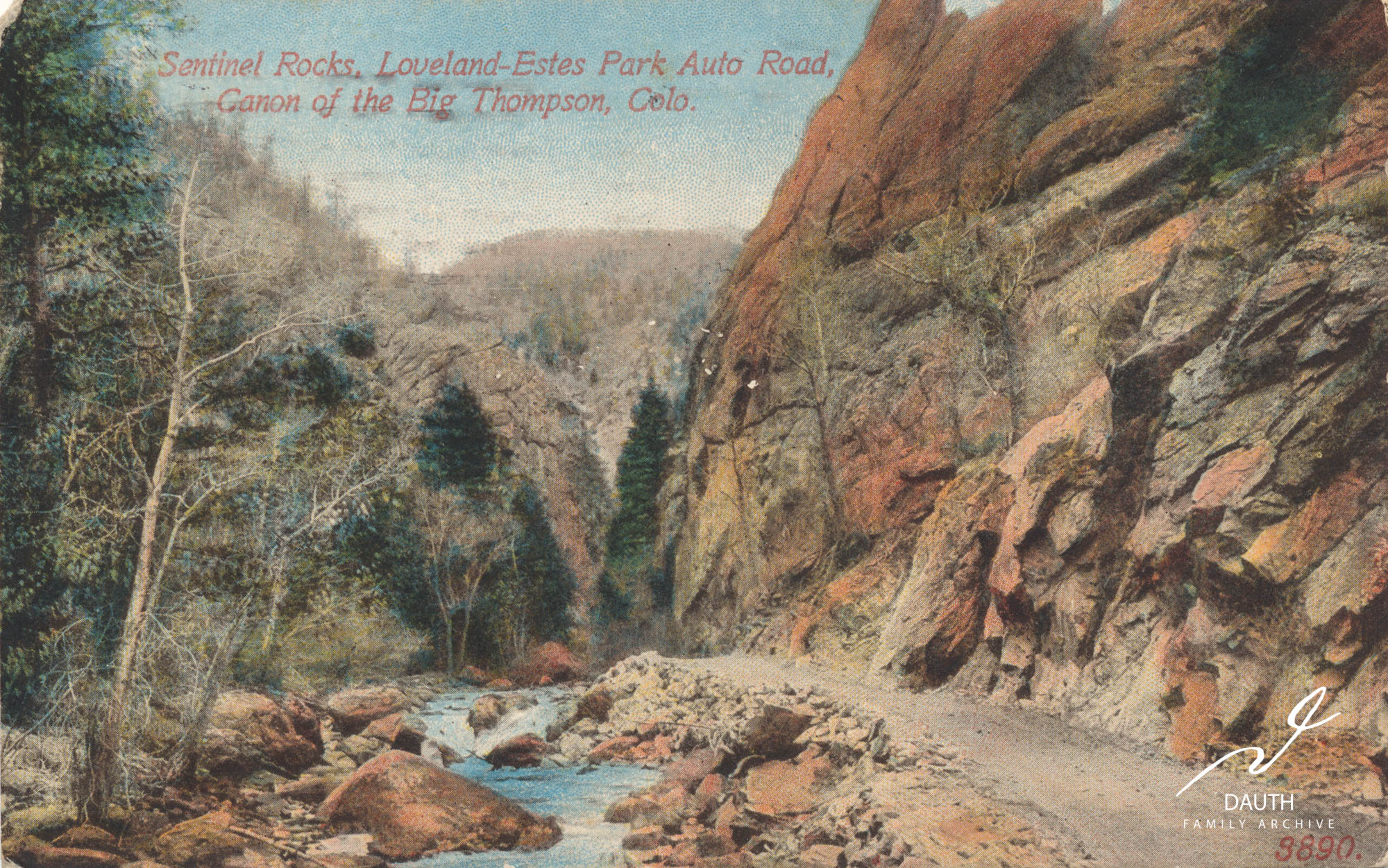 Idlewild Lodge - idlewildlodge.github.io - Circa 1913 - Postcard - Sentinal Rocks