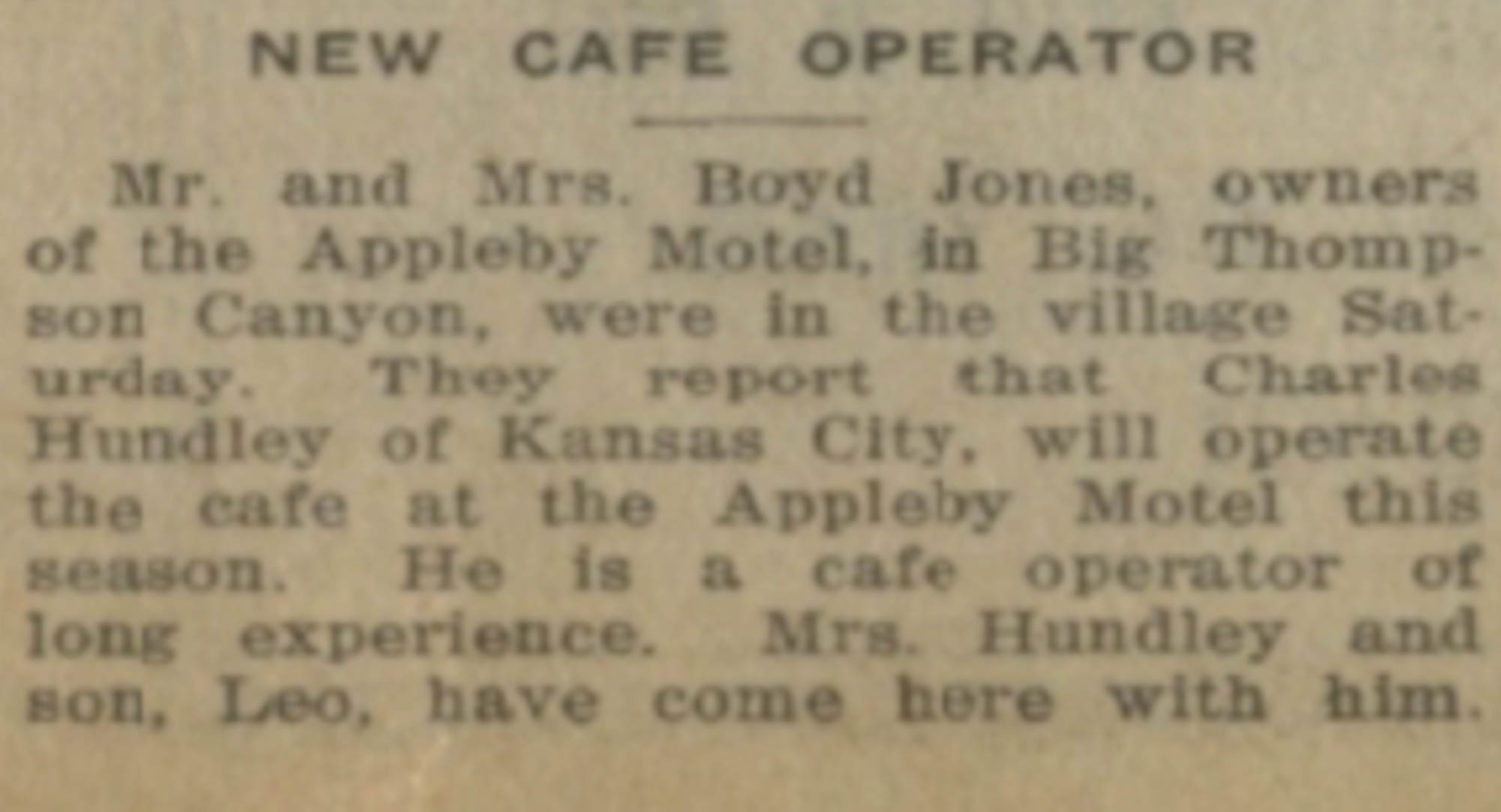 Idlewild Lodge - idlewildlodge.github.io - 1949-04-08 - The Estes Park Trail - Boyd Jones Appleby Cafe