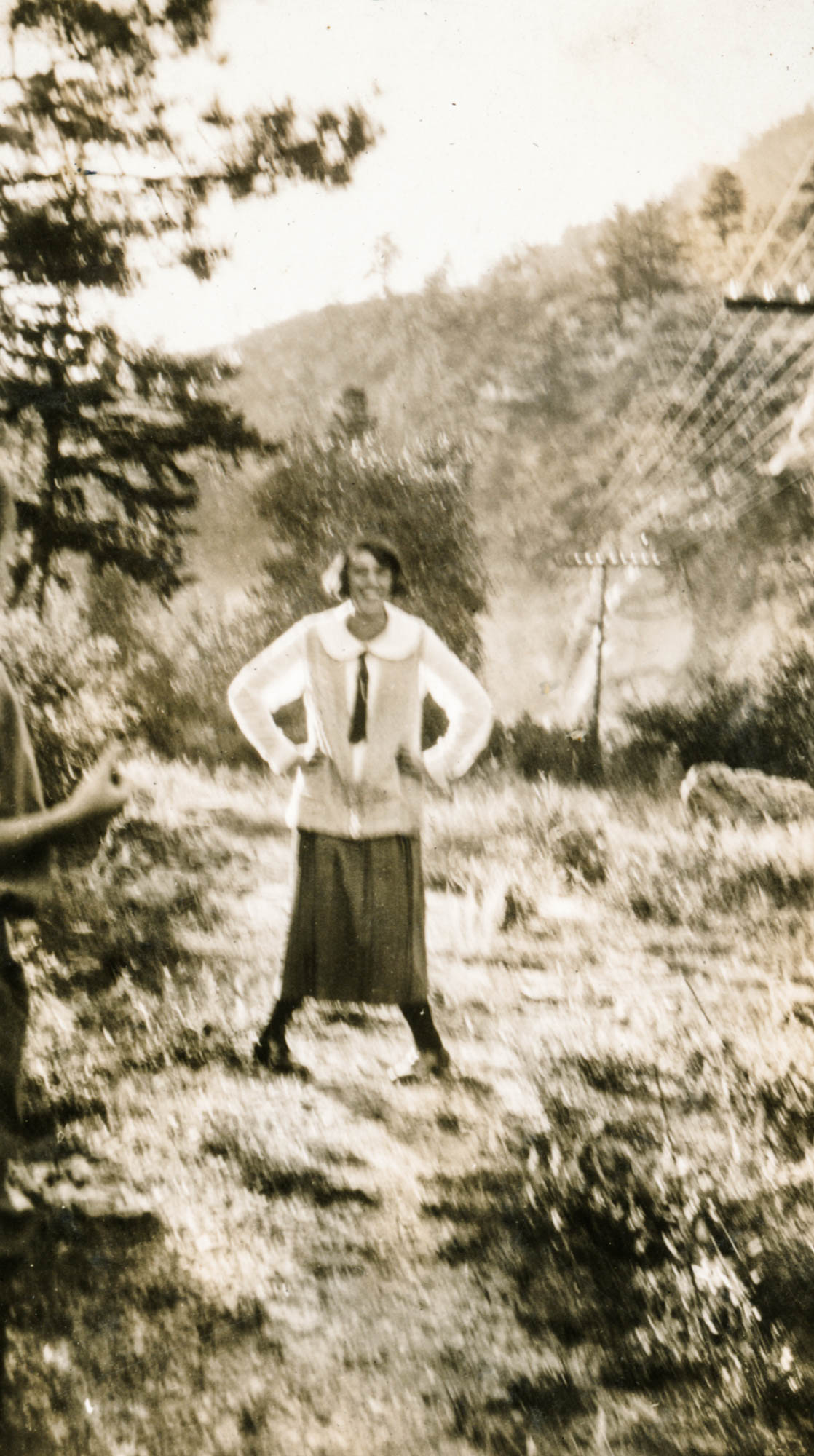 Idlewild Lodge - idlewildlodge.github.io - Circa 1923 - Elizabeth Dauth Behind Idlewild Lodge