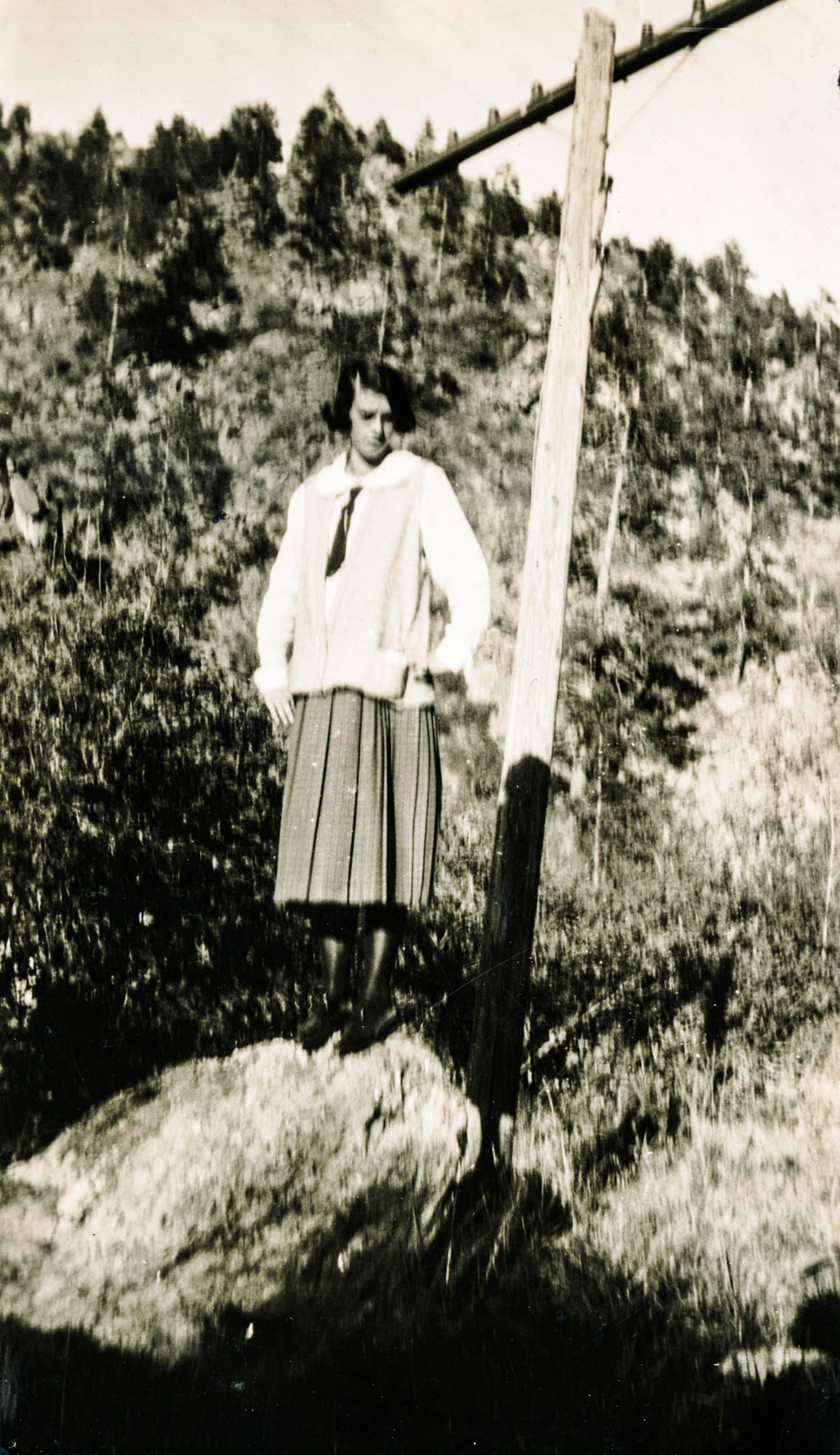 Idlewild Lodge - idlewildlodge.github.io - Circa 1923 - Elizabeth Dauth Behind Idlewild Next To Electrical Lin