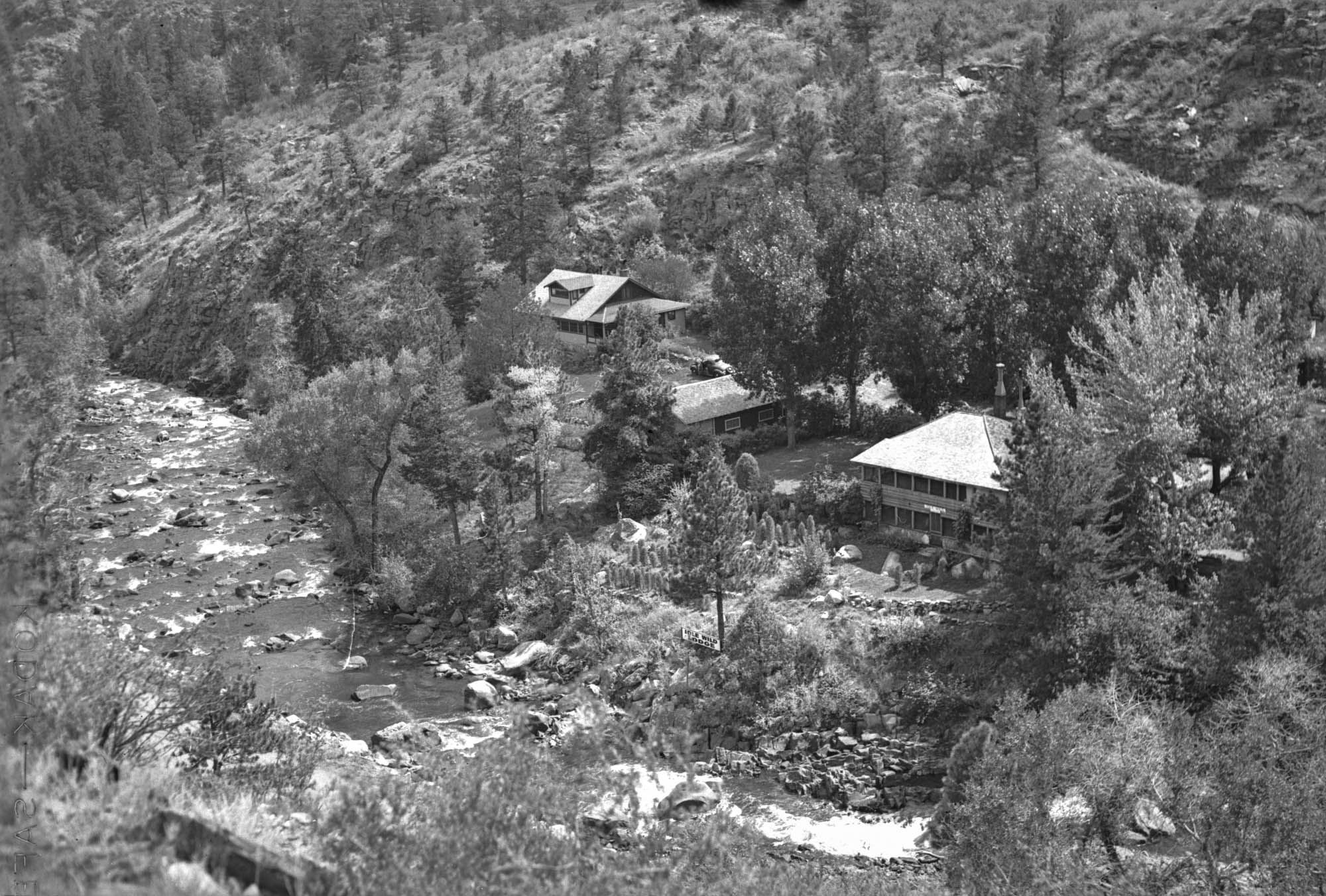 Idlewild Lodge - idlewildlodge.github.io - Circa 1940 - Idlewild - Looking South At Idlewild Lodge, DAMFINO An
